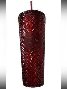 Starbucks Jeweled MERLOT 2022 Cold Cup Holiday Red Venti Tumbler 24oz